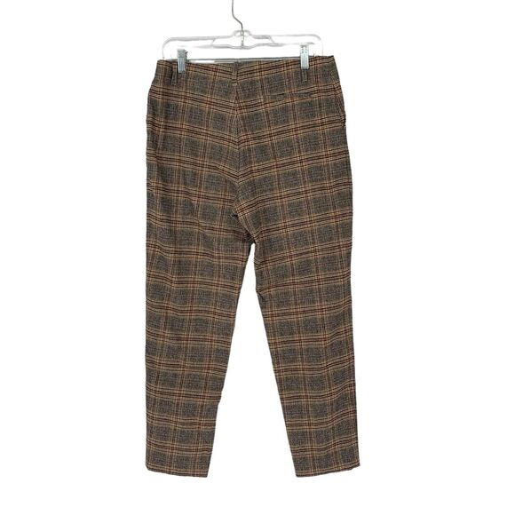 Anna Seravalli Italy Glen Plaid Button Fly Pants Stretch Flannel Trouser 44 - Picture 8 of 11